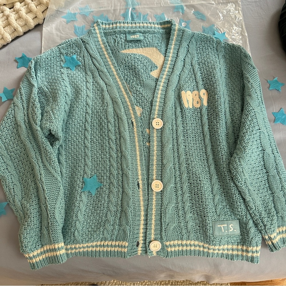 Official Taylor Swift 1989 Cardigan NEW Authentic Rare with confetti M/L